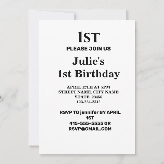 Einfach nur Ihren Logo-Textnamen hinzufügen Einladung (Vorderseite)