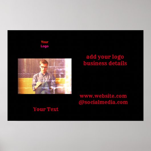 Einfach nur Ihren Logo-Textnamen hinzufügen Poster (Vorne)