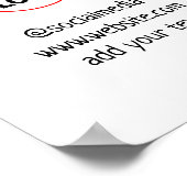 Einfach nur Ihren Logo-Textnamen hinzufügen Poster (Ecke)