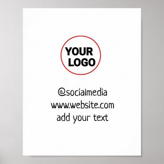 Einfach nur Ihren Logo-Textnamen hinzufügen Poster (Vorne)