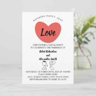 Einfach nur Liebe - Elopement-Hochzeitspaar Einladung