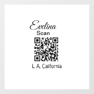 Einfach nur minimale hinzufügen Platz Stadt q r Co Fensteraufkleber