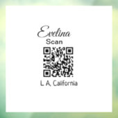 Einfach nur minimale hinzufügen Platz Stadt q r Co Fensteraufkleber (Blatt 3)