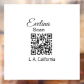 Einfach nur minimale hinzufügen Platz Stadt q r Co Fensteraufkleber (Blatt 2)