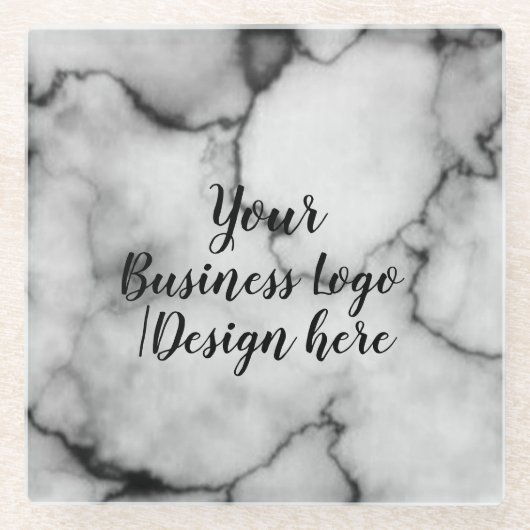 einfach nur minimales Hinzufügen Ihres Logos/Desig Glasuntersetzer (Vorderseite)