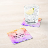 einfach nur minimales Hinzufügen Ihres Logos/Desig Rechteckiger Pappuntersetzer (Vor Ort)