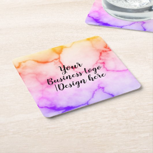 einfach nur minimales Hinzufügen Ihres Logos/Desig Rechteckiger Pappuntersetzer (angewinkelt)