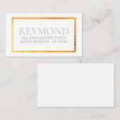 Einfach nur Name und Adresse Chic Visitenkarte (Vorne/Hinten)