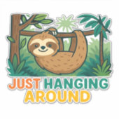 Einfach nur umherhängen (Sleepy Sloth) Essential T Aufkleber (Vorderseite)