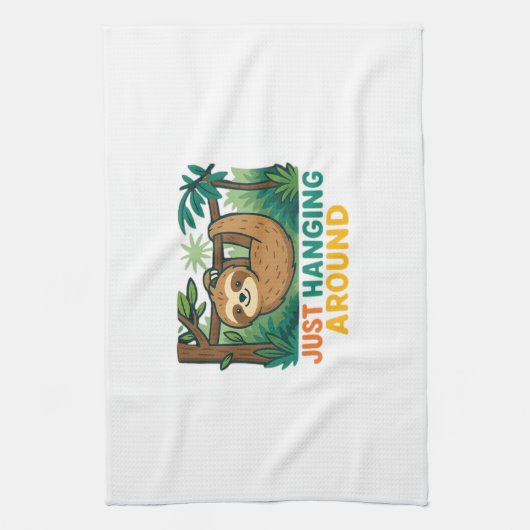 Einfach nur umherhängen (Sleepy Sloth) Essential T Geschirrtuch (Vertikal)