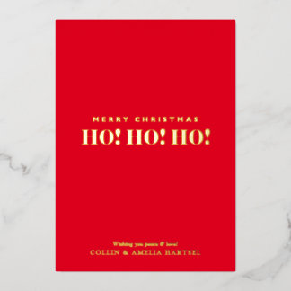 Einfach ohne Foto Ho! Ho! Ho! Folien Feiertagskarte