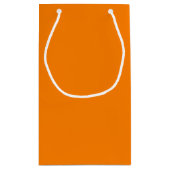 Einfach orange Farbe Kleine Geschenktüte (Rückseite)