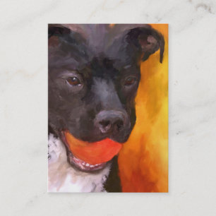 Einfach orange Hundeprofil-Visitenkarten Visitenkarte