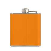 Einfach orange Normallack Flachmann (Rückseite)