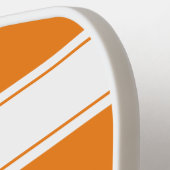 Einfach orangefarbener und weißgestrichener Indivi Pickleball Schläger (Linke Seite)