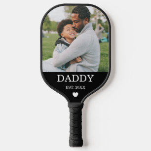 Einfach Papa Est. Foto Modern Black Pickleball Schläger