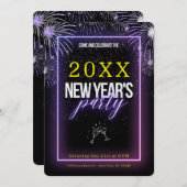 EINFACH! Party Einladung für neue Jahre - Details  (Vorne/Hinten)