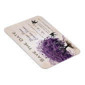 Einfach Peachy Heart Tree Wedding Save the Date Magnet (Rechte Seite)