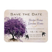 Einfach Peachy Heart Tree Wedding Save the Date Magnet (Horizontal)