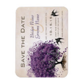 Einfach Peachy Heart Tree Wedding Save the Date Magnet (Vertikal)