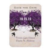 Einfach Peachy Heart Tree Wedding Save the Date Magnet (Vertikal)