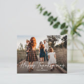 Einfach Penned Erntedank Foto Card Postkarte (Stehend Vorderseite)