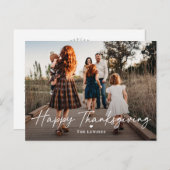 Einfach Penned Erntedank Foto Card Postkarte (Vorne/Hinten)