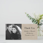 Einfach perfekt Burlap - Danke Foto Card (Stehend Vorderseite)