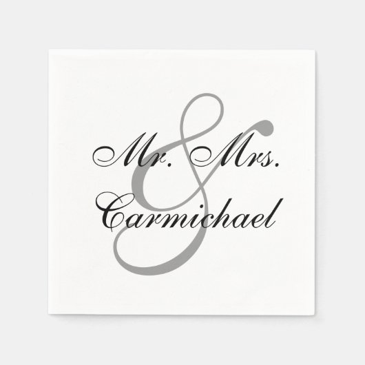 Einfach perfekt Mr. & Mrs. Napkin Serviette (Vorderseite)