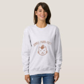 Einfach perfekt süßes Katzendesign Sweatshirt (Vorne ganz)