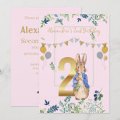 Einfach personalisieren 2. Geburtstag Peter des Ka Einladung (Vorne/Hinten)