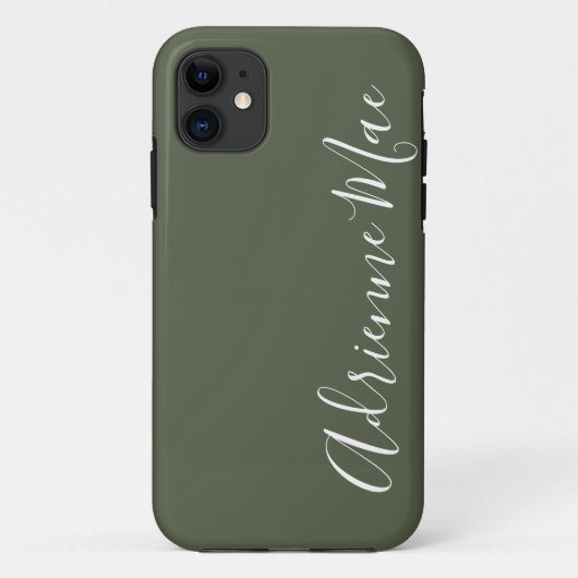Einfach Personalisiert Chive Green Case-Mate iPhone Hülle (Rückseite)
