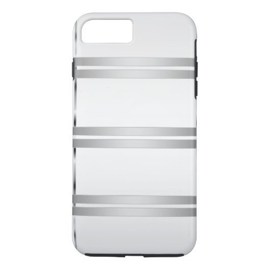 Einfach Personalisiert grau mit Silver Lines Case-Mate iPhone Hülle (Rückseite)