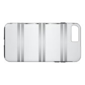 Einfach Personalisiert grau mit Silver Lines Case-Mate iPhone Hülle (Rückseite (Horizontal))