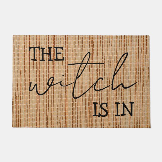 Einfach Personalisiert ist die Hexe in der Sonne Fußmatte (Vorderseite)