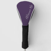 Einfach Personalisiert Lila Golf Headcover (Vorderseite)