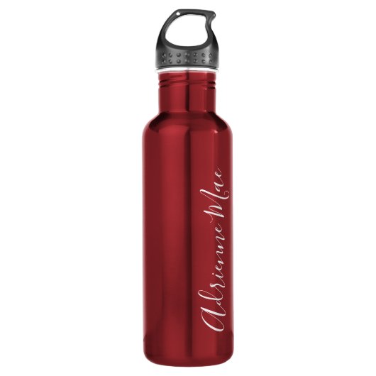 Einfach Personalisiert Metallic Red Edelstahlflasche (Vorderseite)
