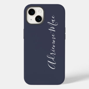 Einfach Personalisiert Navy Blau iPhone 14 Hülle