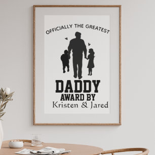 Einfach personalisierter größter Vater Vatertag  Poster