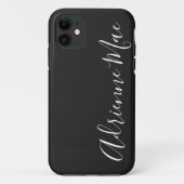 Einfach Personalisierter Holzkohleschiefer-Case-Pa Case-Mate iPhone Hülle (Rückseite)