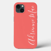 Einfach Personalisierter Korallenblush-Case-Mate Case-Mate iPhone Hülle (Rückseite)