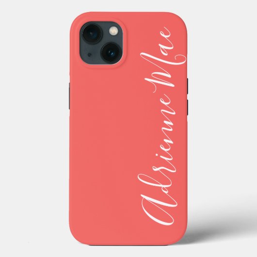 Einfach Personalisierter Korallenblush-Case-Mate Case-Mate iPhone Hülle (Rückseite)