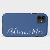Einfach Personalisiertes Classic Blue Case-Mate iPhone Hülle (Rückseite (Horizontal))