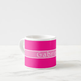 Einfach Personalisiertes Hot Pink Espressotasse