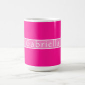Einfach Personalisiertes Hot Pink Kaffeetasse (Mittel)