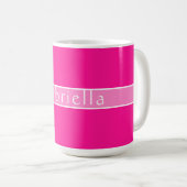 Einfach Personalisiertes Hot Pink Kaffeetasse (VorderseiteRechts)