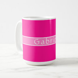 Einfach Personalisiertes Hot Pink Kaffeetasse