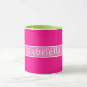 Einfach Personalisiertes Hot Pink Tasse (Zentrum)