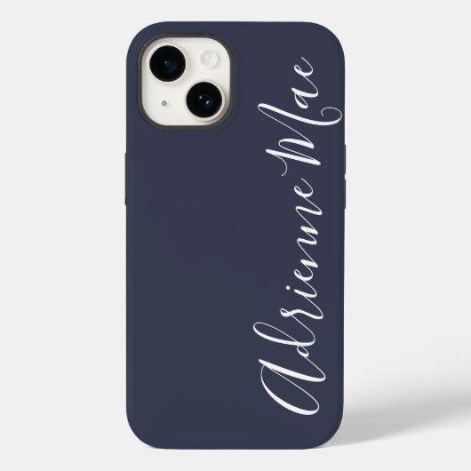 Einfach Personalisiertes Navy Blue Case-Mate iPhone Hülle (Rückseite)