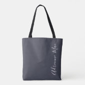 Einfach Personalisiertes Navy Blue Tasche (Rückseite)